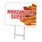 Signmission Mozzarella Sticks Yard Sign & Stake outdoor plastic coroplast window, C-1216 Mozzarella Sticks C-1216 Mozzarella Sticks - alternate 1
